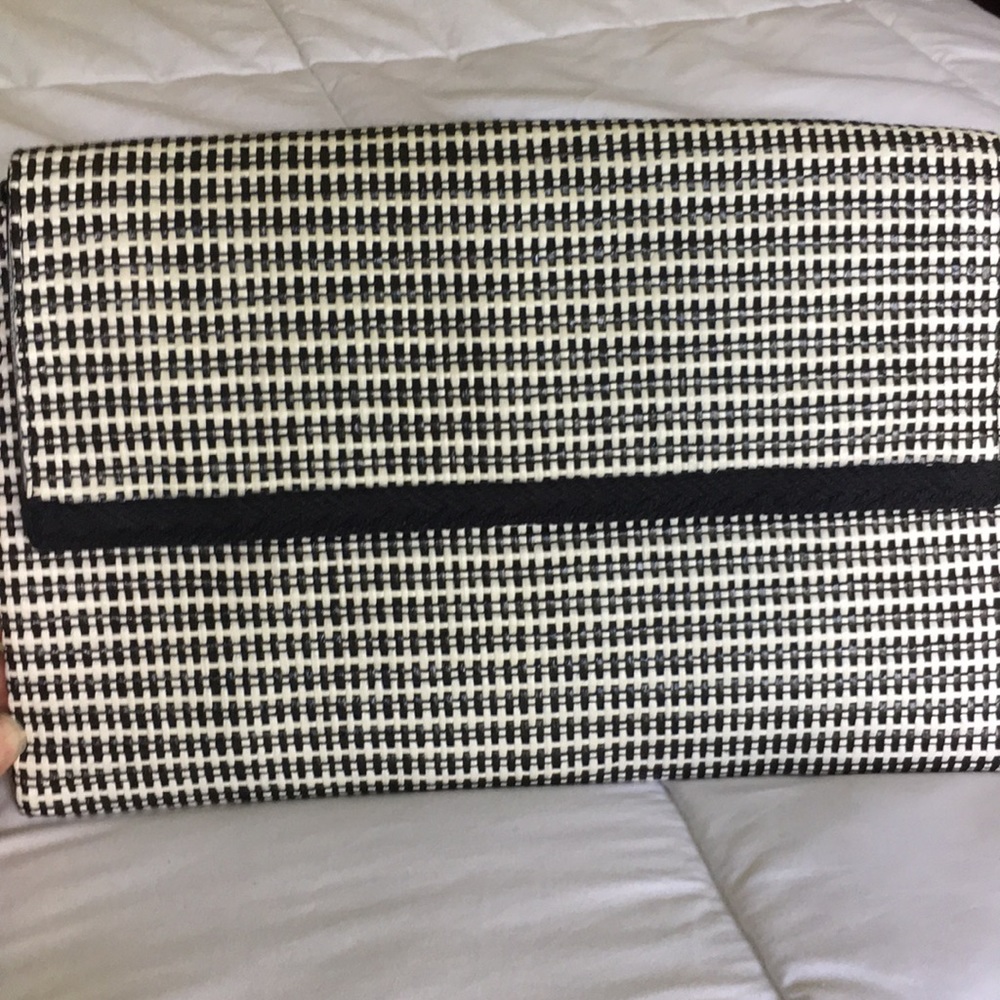 Black and white clutch